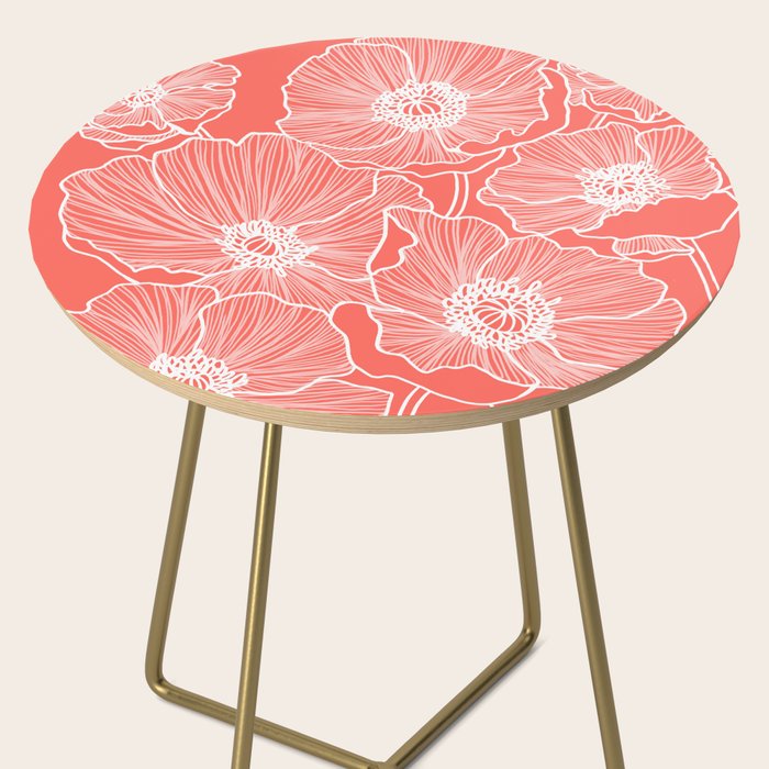 Coral Poppies Side Table Gallery Image 2