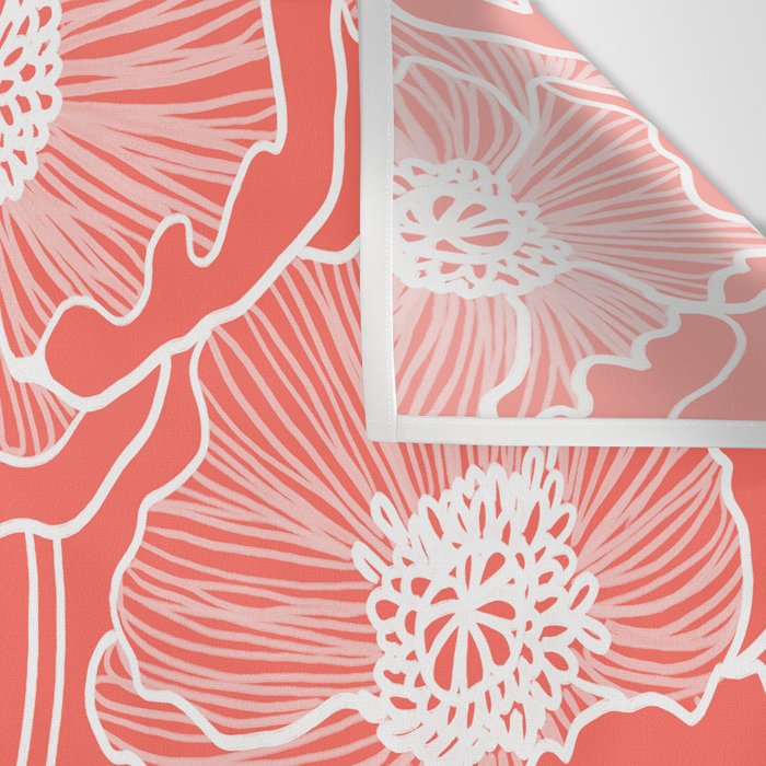 Coral Poppies Wall Tapestry Gallery Image 3