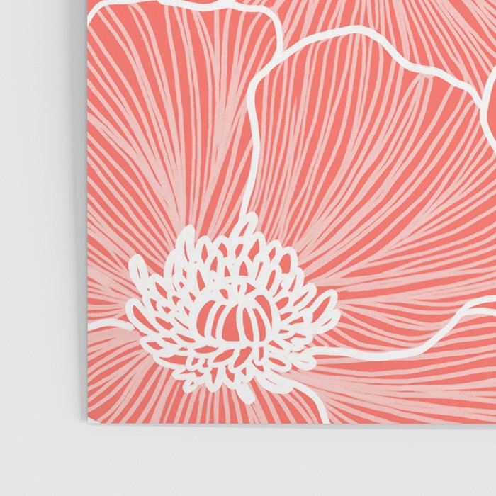 Coral Poppies Poster Gallery Image 3