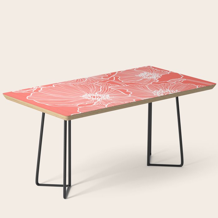 Coral Poppies Coffee Table Gallery Image 1