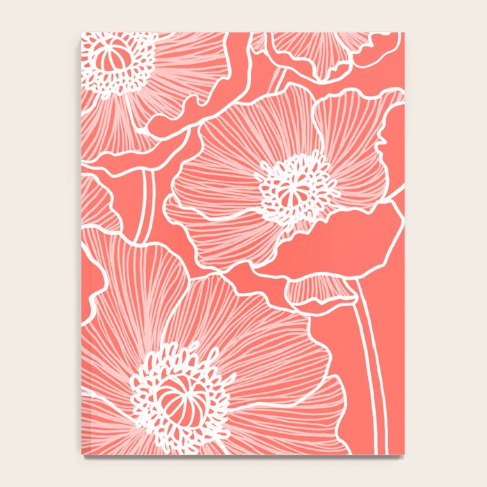 Coral Poppies Notebook Gallery Image 4