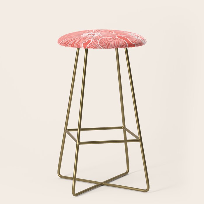 Coral Poppies Stool Gallery Image 2