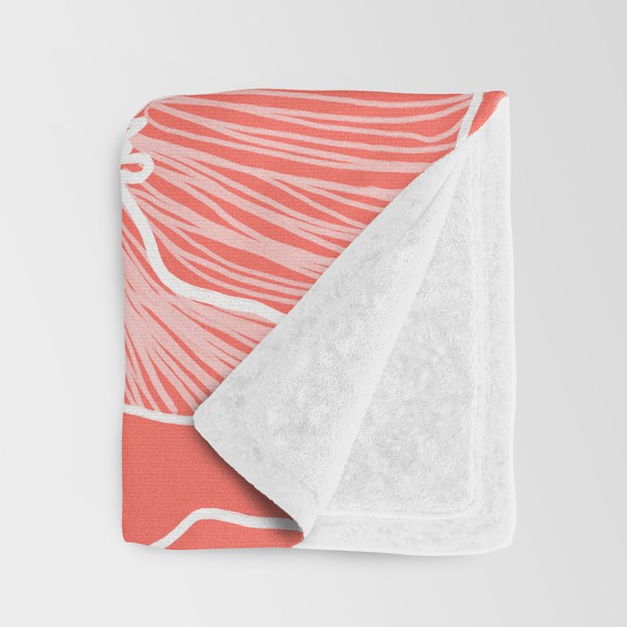 Coral Poppies Throw Blanket Gallery Image 3