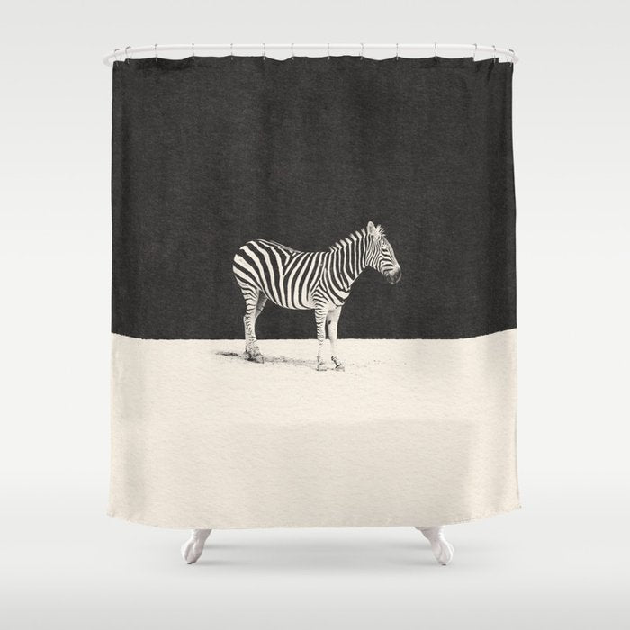 MINIMAL ANIMAL / Zebra Shower Curtain Gallery Image 1