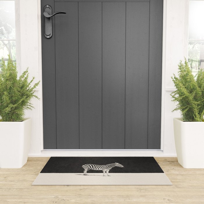 MINIMAL ANIMAL / Zebra Welcome Mat Gallery Image 3