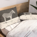 MINIMAL ANIMAL / Zebra Pillow Sham Gallery Image 2
