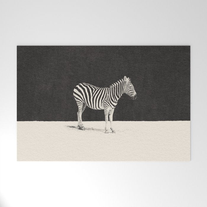 MINIMAL ANIMAL / Zebra Welcome Mat Gallery Image 1