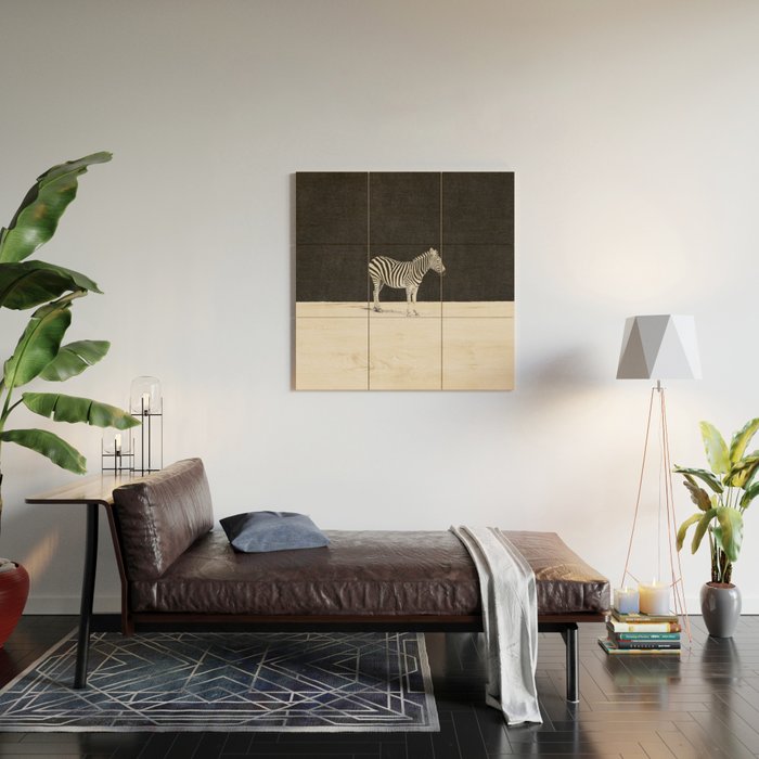 MINIMAL ANIMAL / Zebra Wood Wall Art Gallery Image 2