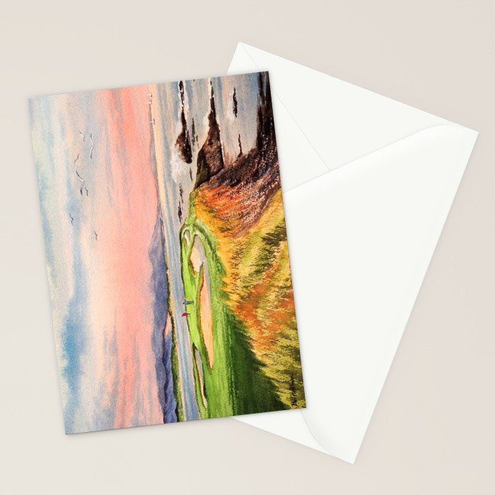 Pebble Beach Golf Course Hole 7 Stationery Card Gallery Image 2