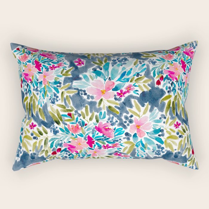 Aria - Blue Rectangular Pillow Gallery Image 2