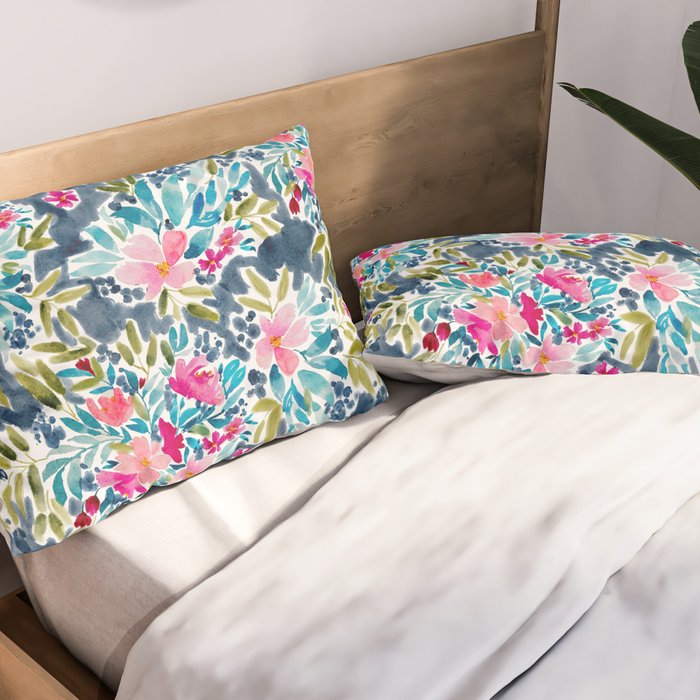 Aria - Blue Pillow Sham Gallery Image 2