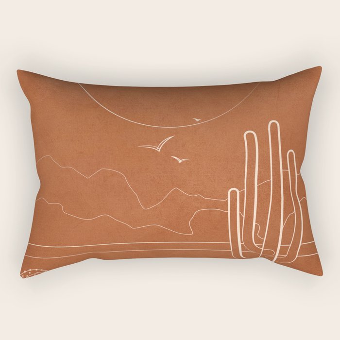 Sun over the Desert 1 Rectangular Pillow Gallery Image 2