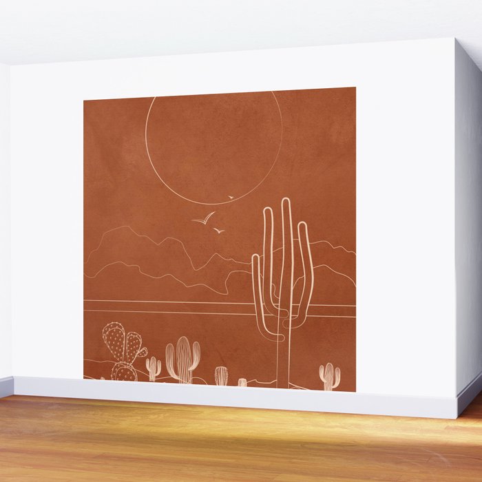 Sun over the Desert 1 Wall Mural Gallery Image 2