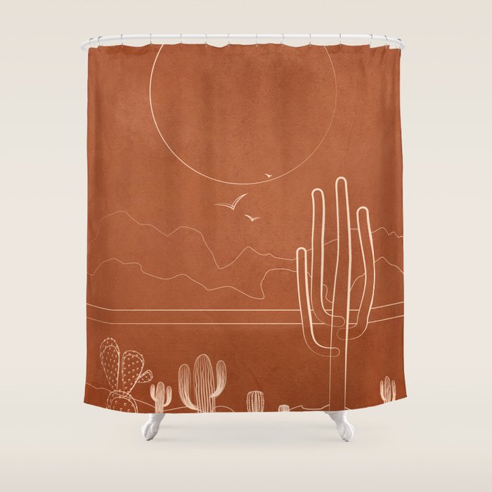Sun over the Desert 1 Shower Curtain Gallery Image 1