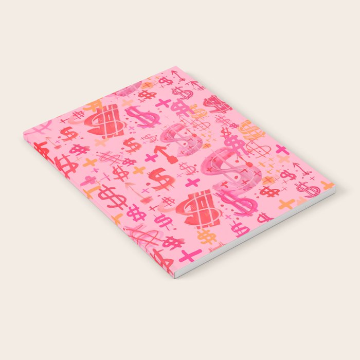 Pink Dollar Signs Notebook Gallery Image 2
