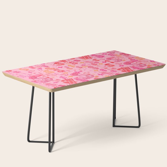 Pink Dollar Signs Coffee Table Gallery Image 1