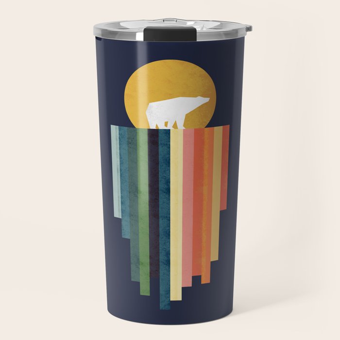 Polar bear on ice cream Travel Mug Gallery Image 1