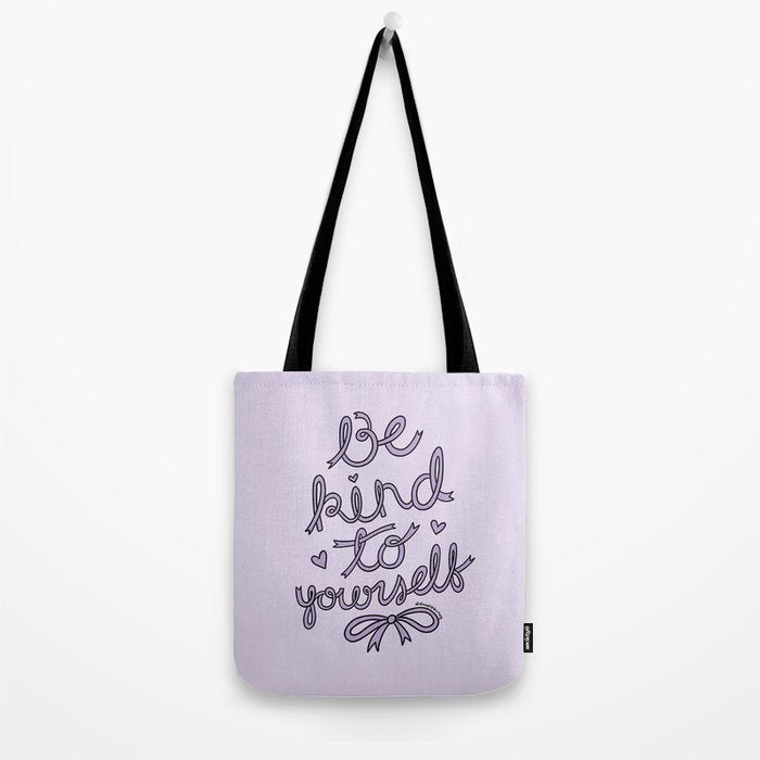 Be Kind to Yourself in Purple Tote Bag Gallery Image 2