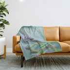 Blue Flowers Throw Blanket Gallery Image 1