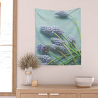 Blue Flowers Wall Tapestry Gallery Image 2