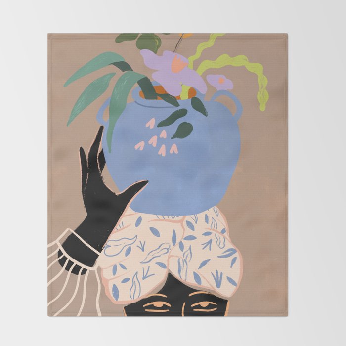 Plant Lady Throw Blanket Gallery Image 2