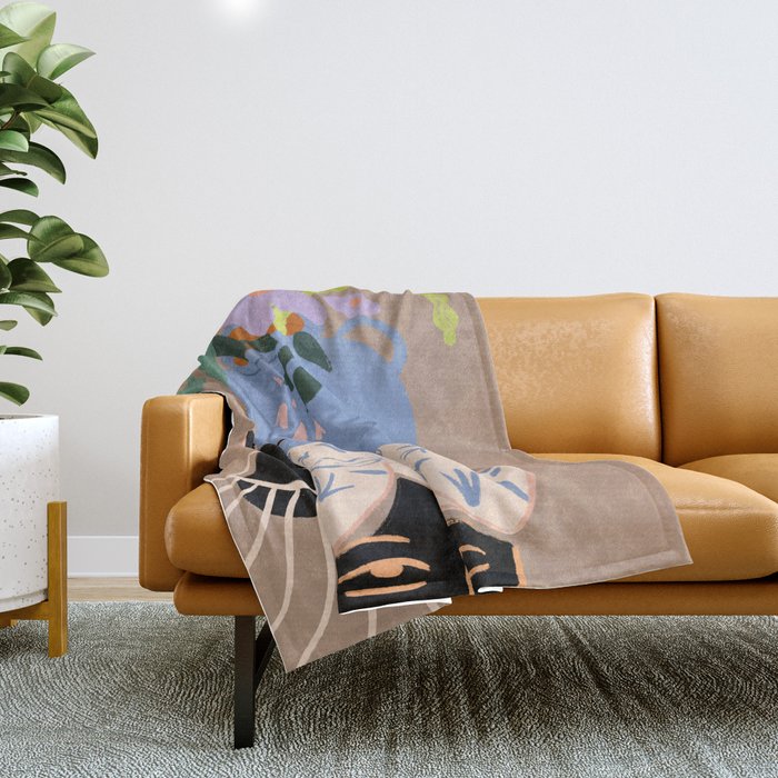 Plant Lady Throw Blanket Gallery Image 1