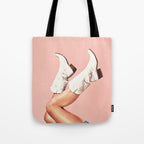 These Boots - Peach / Pink Tote Bag Gallery Image 1