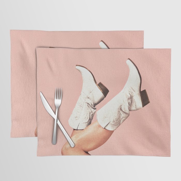 These Boots - Peach / Pink Placemat Gallery Image 1