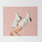 These Boots - Peach / Pink Throw Blanket Gallery Image 2