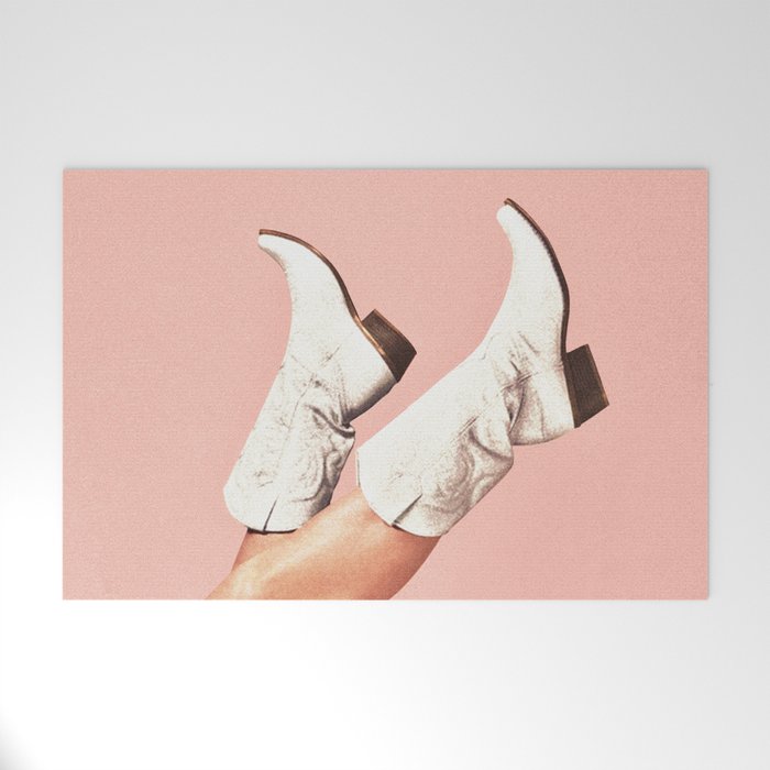These Boots - Peach / Pink Welcome Mat Gallery Image 1