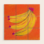 Bananas Bunch Wood Wall Art Gallery Image 1