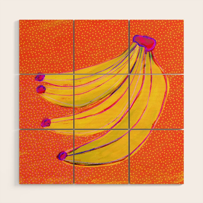 Bananas Bunch Wood Wall Art Gallery Image 1