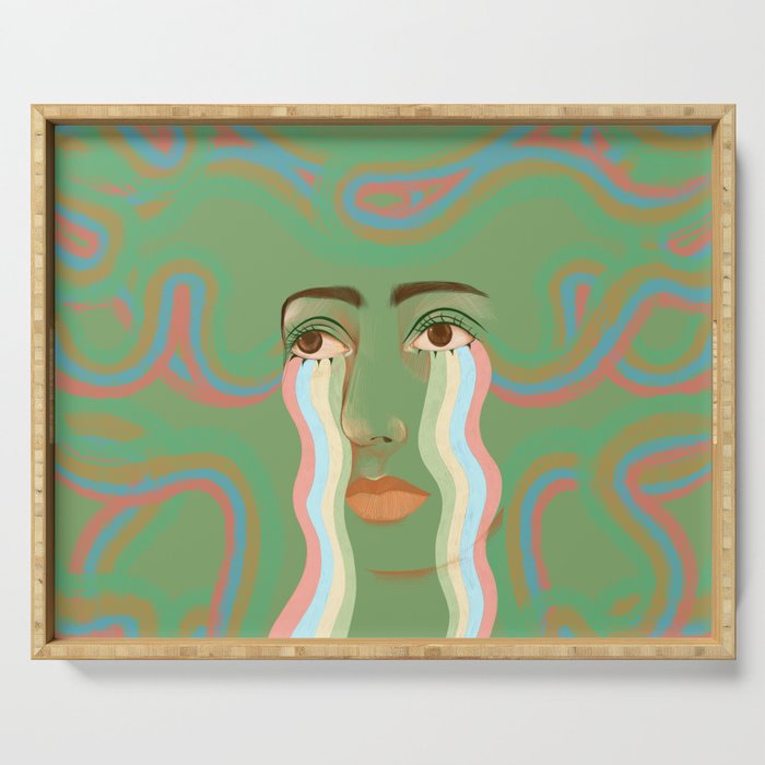 Crying Rainbow River  Serving Tray Gallery Image 1