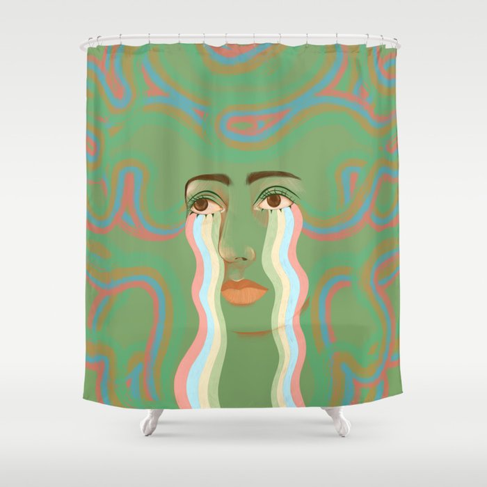 Crying Rainbow River  Shower Curtain Gallery Image 1
