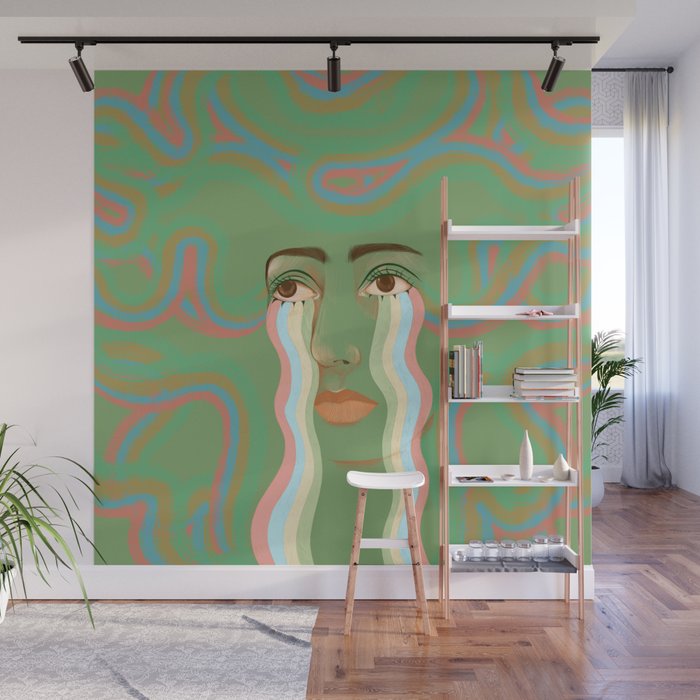 Crying Rainbow River  Wall Mural Gallery Image 1
