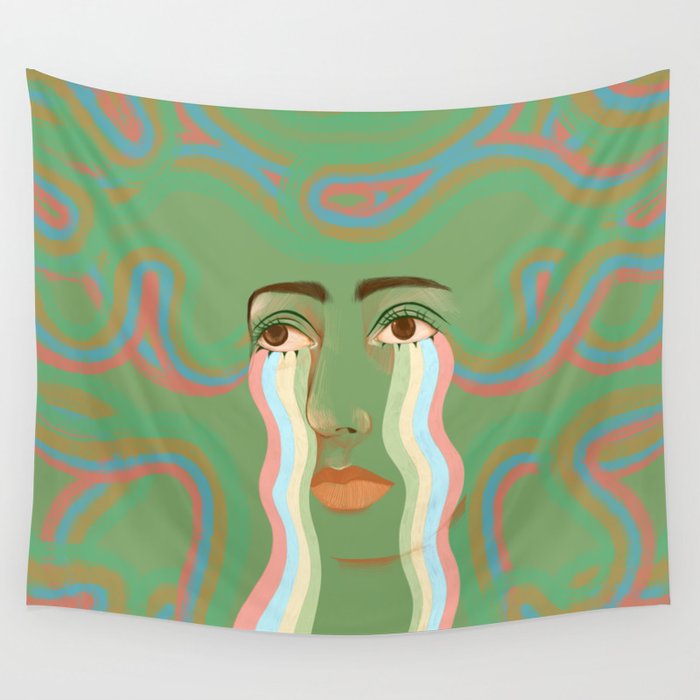 Crying Rainbow River  Wall Tapestry Gallery Image 4