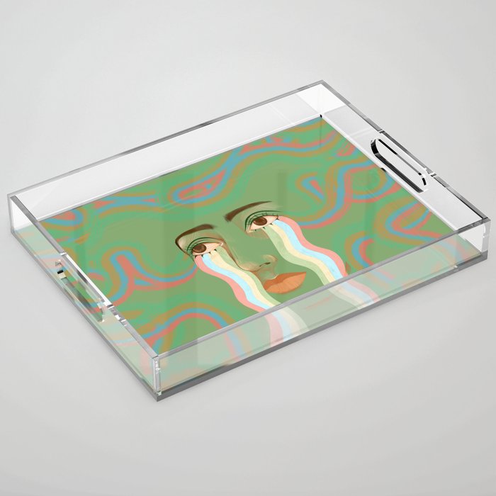 Crying Rainbow River  Acrylic Tray Gallery Image 1