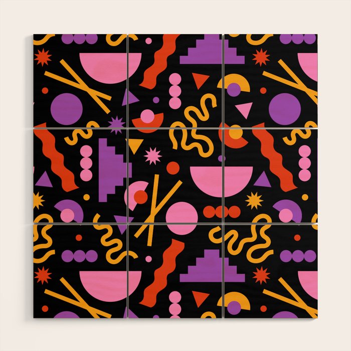 Purple ramen Wood Wall Art Gallery Image 1
