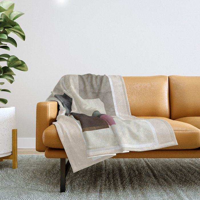 Soft Geometry I Throw Blanket Gallery Image 1