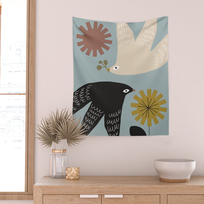 Flirting with Spring Wall Tapestry Gallery Image 2