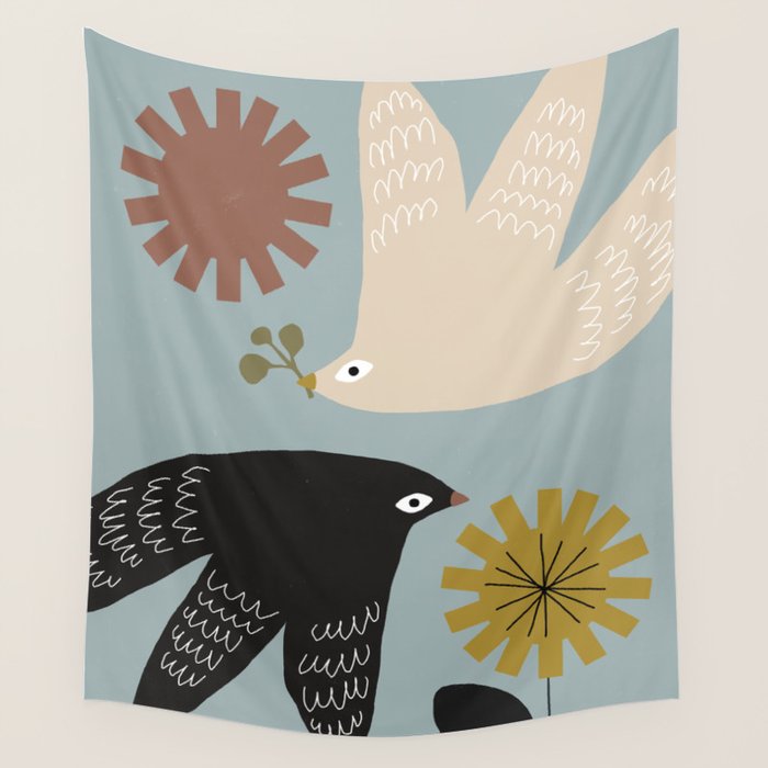 Flirting with Spring Wall Tapestry Gallery Image 4