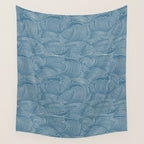 Cat Waves Pattern 2 Wall Tapestry Gallery Image 4