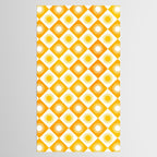Retro Checkered Yellow Sun Pattern Tablecloth Gallery Image 2