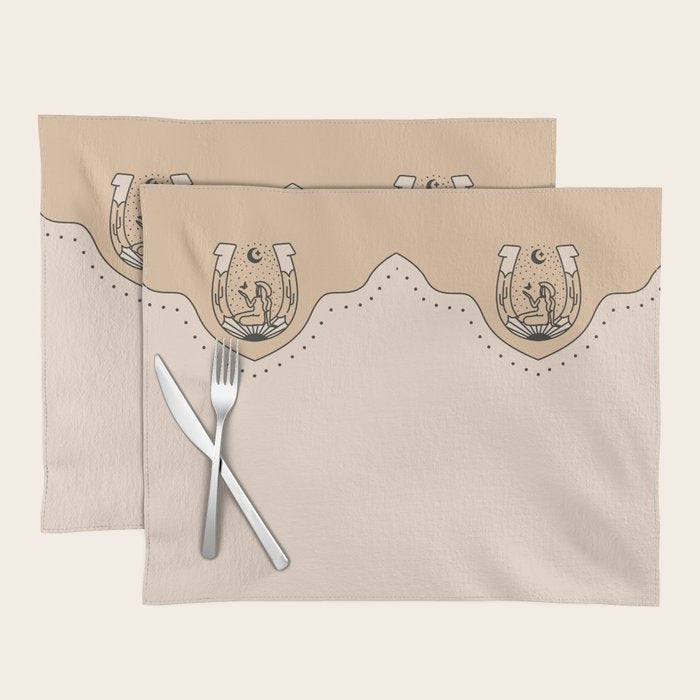 Good Fortune Gal - Neutral & Black Placemat Gallery Image 1