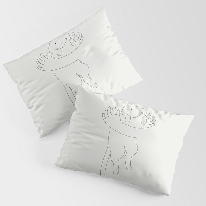 One Line Cat 2: Hug Pillow Sham Gallery Image 3