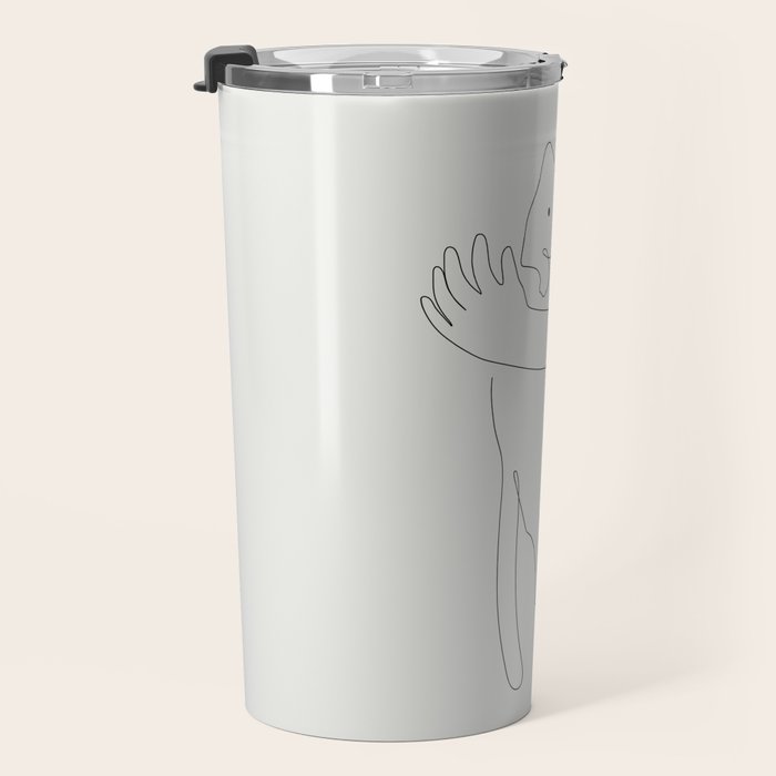 One Line Cat 2: Hug Travel Mug Gallery Image 3