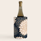 Floral Aesthetic in Navy, Blue, Ivory and Gold Wine Chiller Gallery Image 1
