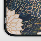 Floral Aesthetic in Navy, Blue, Ivory and Gold Laptop Sleeve Gallery Image 3