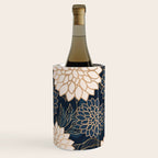 Floral Aesthetic in Navy, Blue, Ivory and Gold Wine Chiller Gallery Image 2