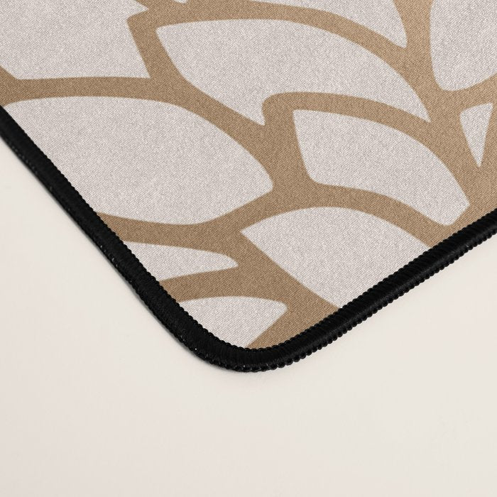 Floral Aesthetic in Navy, Blue, Ivory and Gold Desk Mat Gallery Image 4